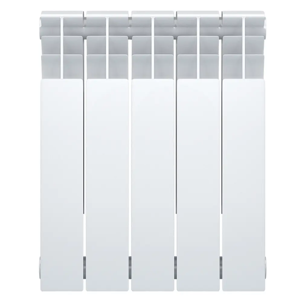 Радиатор секционный Monlan Bimetal 500/80 5 секций боковое подключение биметалл белый STLM-2166926