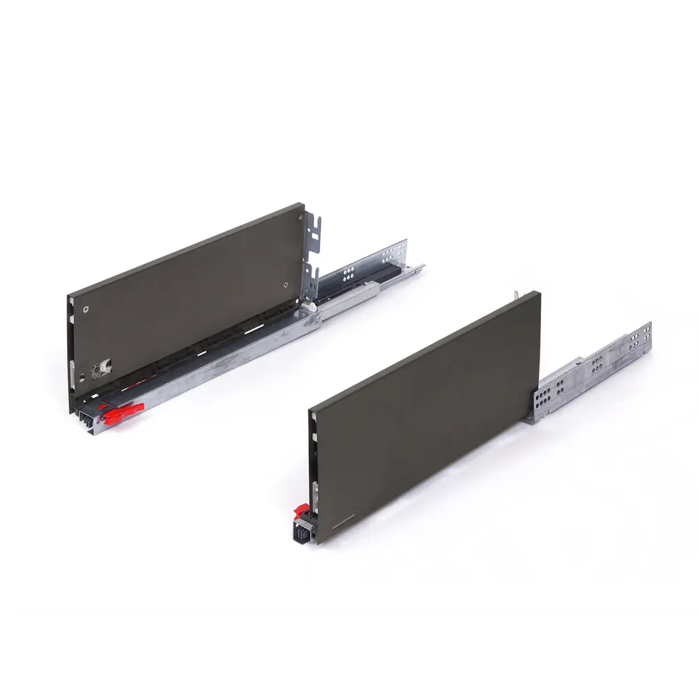 Комплект роликовых направляющих Flowbox h144 400 мм, сталь, цвет мокко 85441366 STLM-2027028 Santreyd  - Вид №1