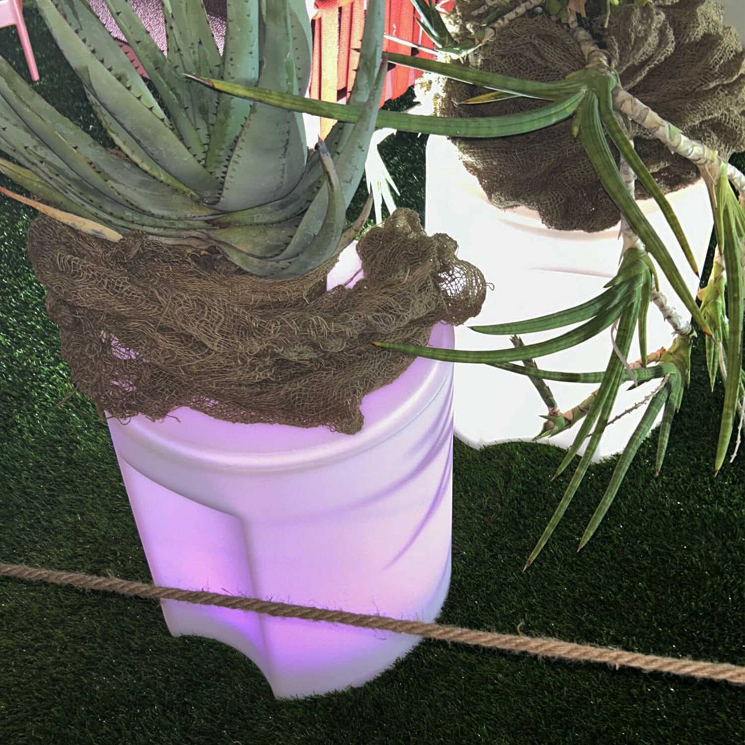 Полиэтилен низкий светящийся садовый стул SINED KAMIS ARCH-00034934 - Вид №2