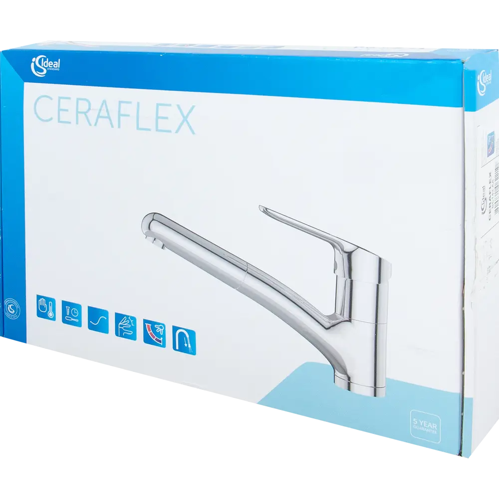 Смеситель для кухни Ideal Standard Ceraflex с выдвижным изливом 16.4 см цвет хром STLM-2106281 - Вид №6