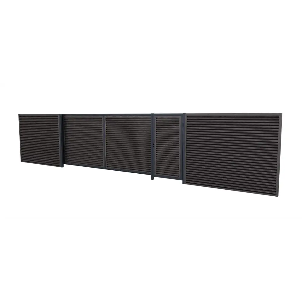 Комплект еврожалюзи для калитки Кавказ 1x2 м дуб/графит Santreyd STLM-2158137 - Вид №1