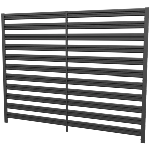 Забор-жалюзи Горизонт 2x2.5 м цвет графит