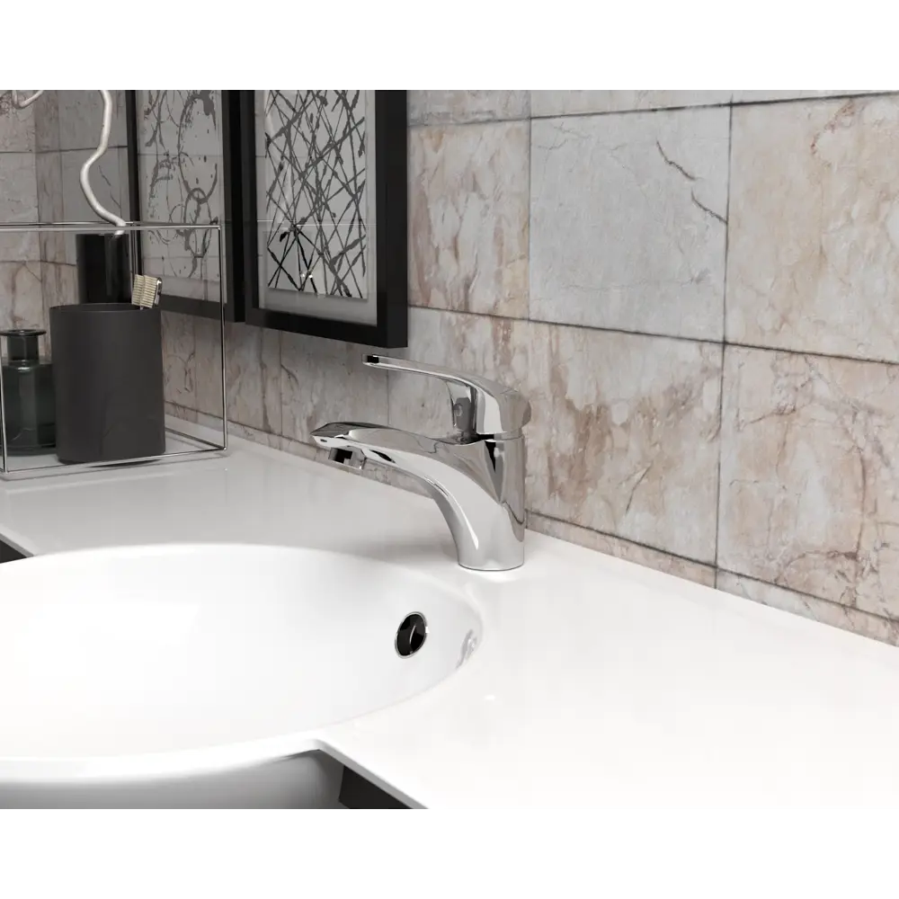 Смеситель для раковины Paini Trento TRCR205LMKM однорычажный цвет хром STLM-2013277 - Вид №3