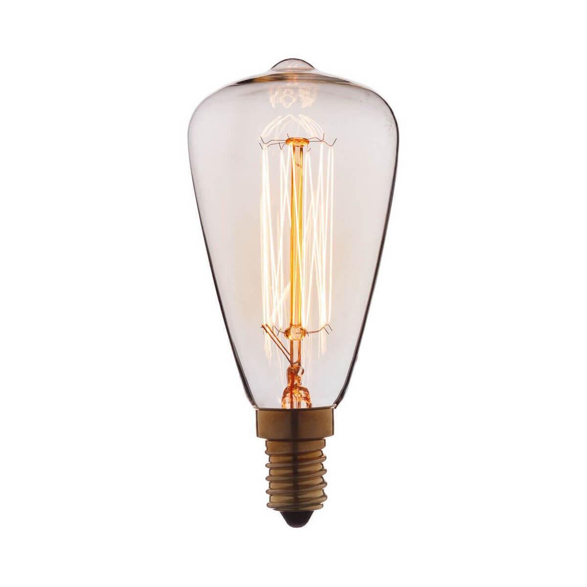 4840-F Лампа накаливания E14 40W прозрачная Loft IT Edison Bulb