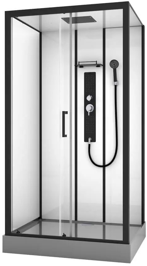 90622670 Душевая кабина Black & white 8008000 низкий поддон 90x115см STLM-0312140