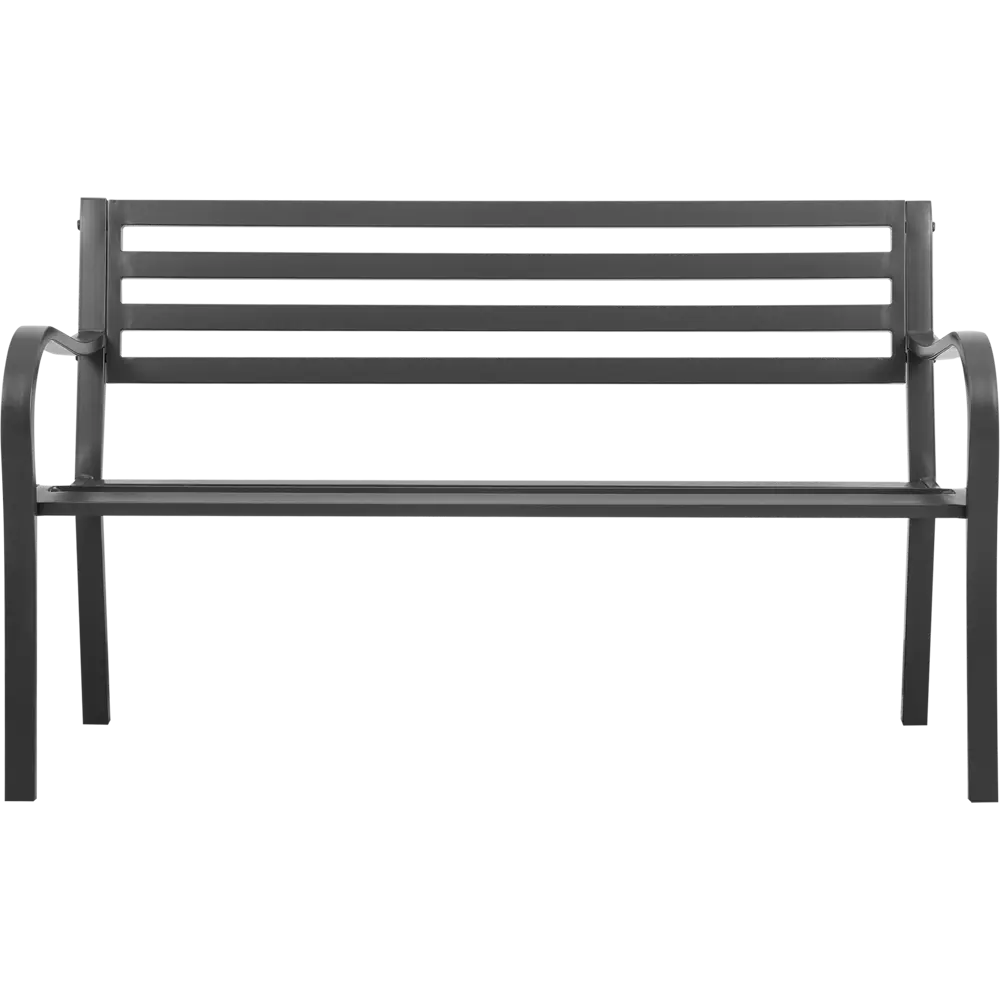 Скамья садовая 128x56x81 см сталь антрацит Santreyd Товар без серии STLM-2021194 - Вид №2