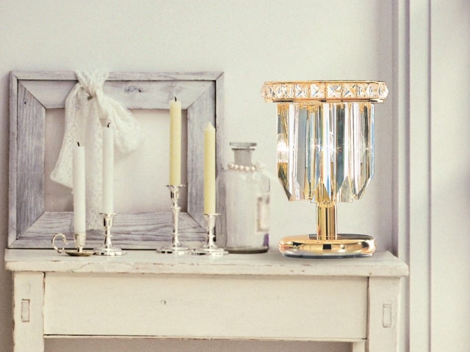 Стеклянная настольная лампа Patrizia Volpato кристаллы ARCH-00059346 - Вид №1