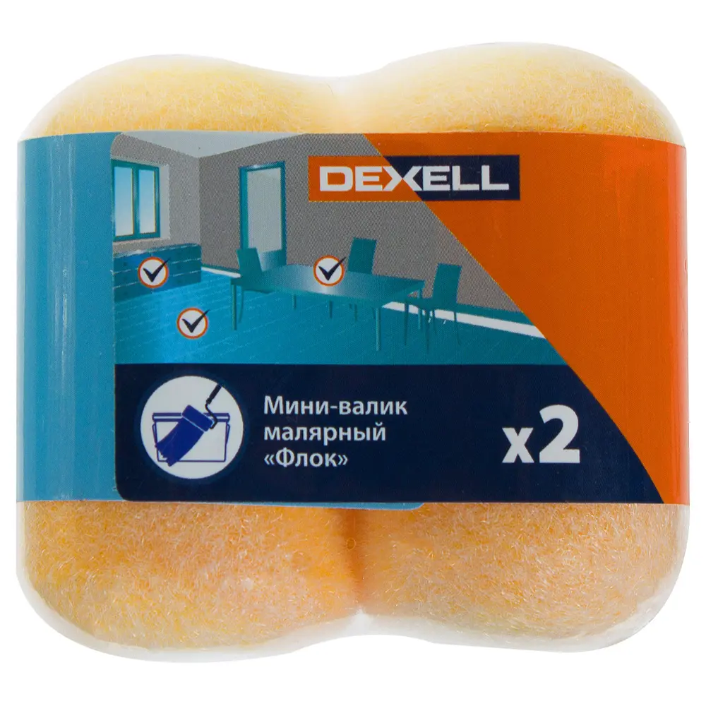 Мини-валик флок Dexell 60 мм 2 шт DEXTER STLM-2043271 - Вид №2