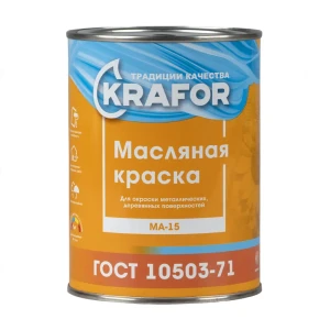 Масляная краска KRAFOR 26354 цвет салатовый 0.9 кг