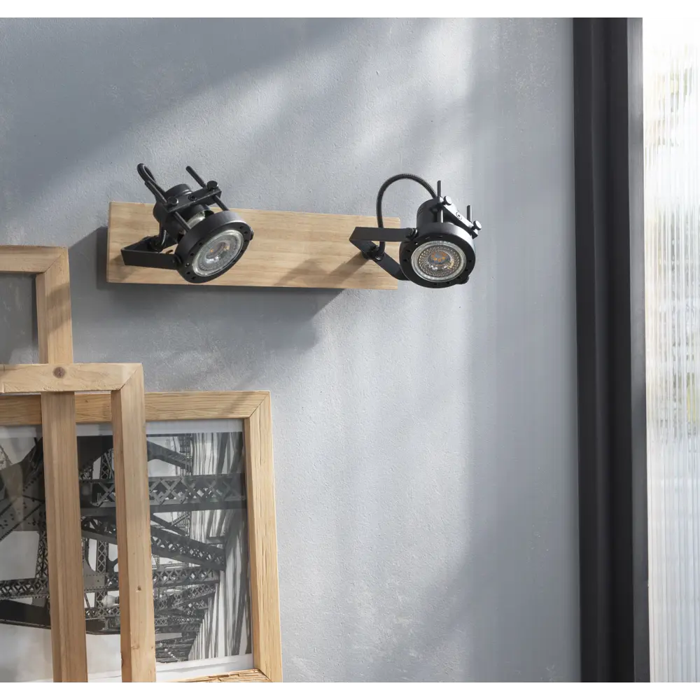 INSPIRE Technic - регулируемый настенный спот с деревянными элементами 83618151 STLM-0042889 - Вид №3