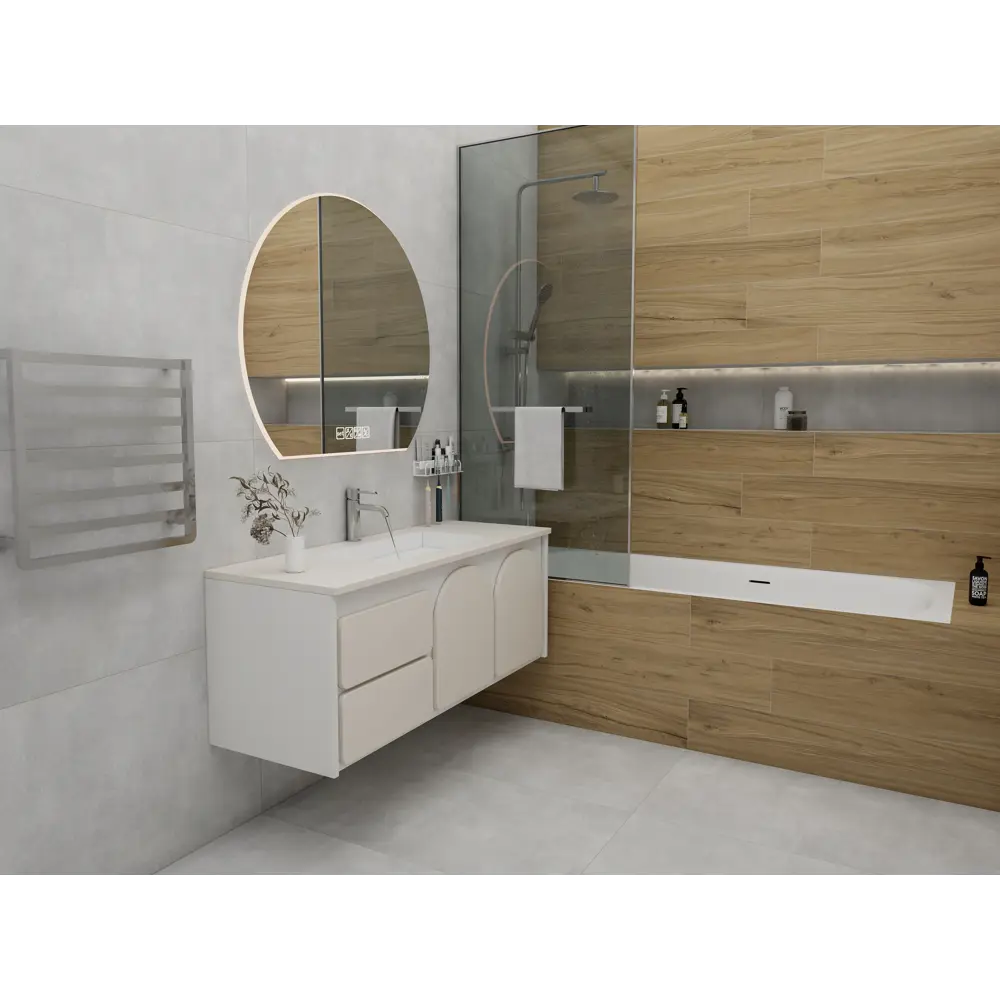 Глазурованный керамогранит Duna Ground Perla Matt 60x120 см 1.44 м² матовый цвет светло-серый STLM-2204440 - Вид №3