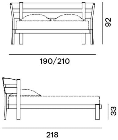 Деревянная двуспальная кровать Gervasoni Yelek ARCH-00063751 - Вид №4