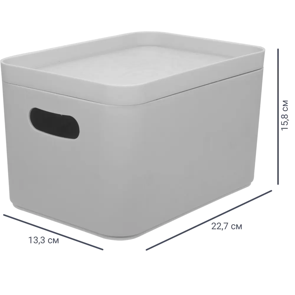 Органайзер для хранения Berossi 16x13x23 см 2.4 л пластик цвет голубой STLM-2025020 - Вид №1