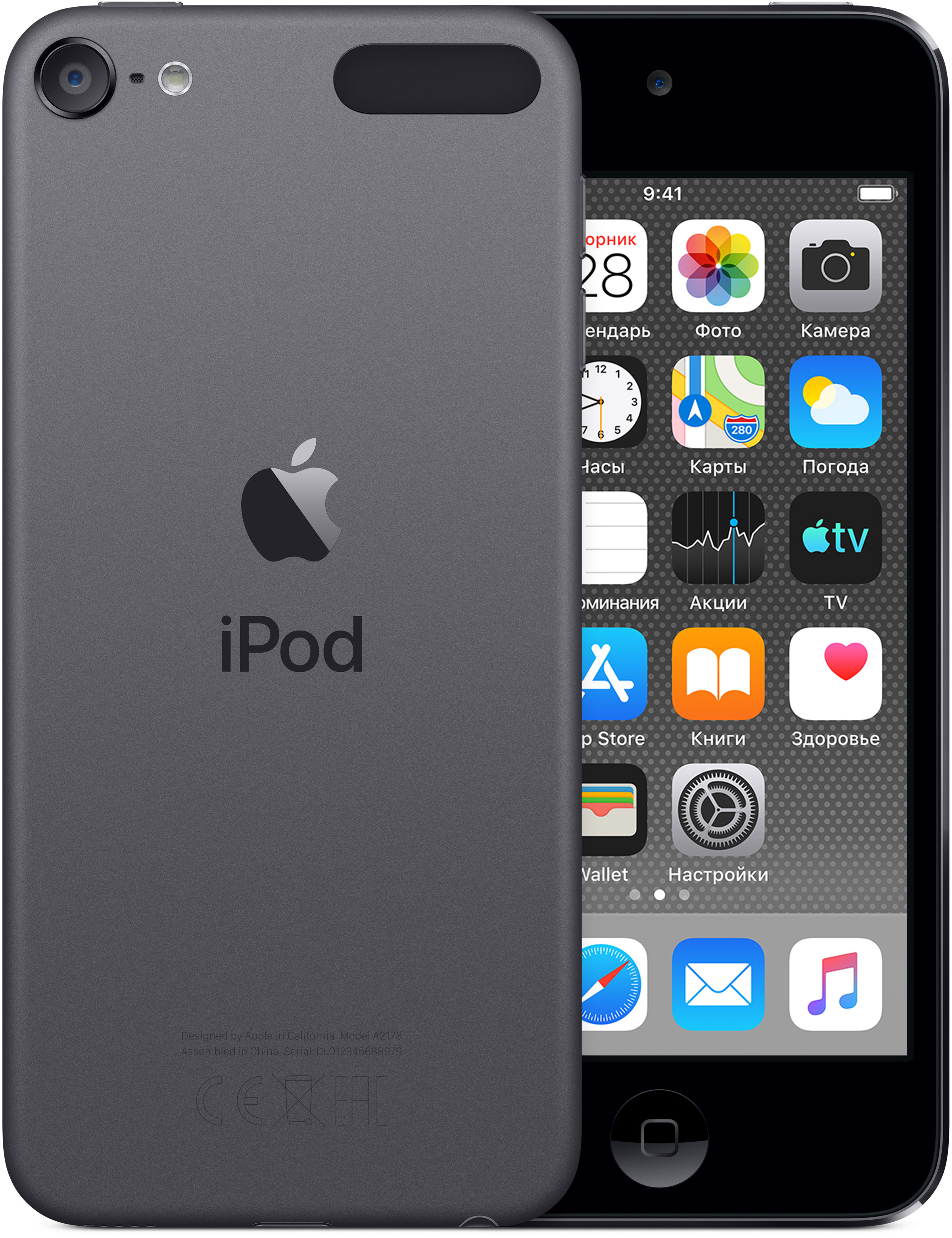 MVJE2RU/A ipod touch 256gb - space grey Apple Santreyd  - Вид №1