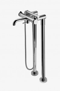 DBXT60 Напольный наполнитель для открытых ванн Decibel с ручным душем и металлическими ручками Waterworks