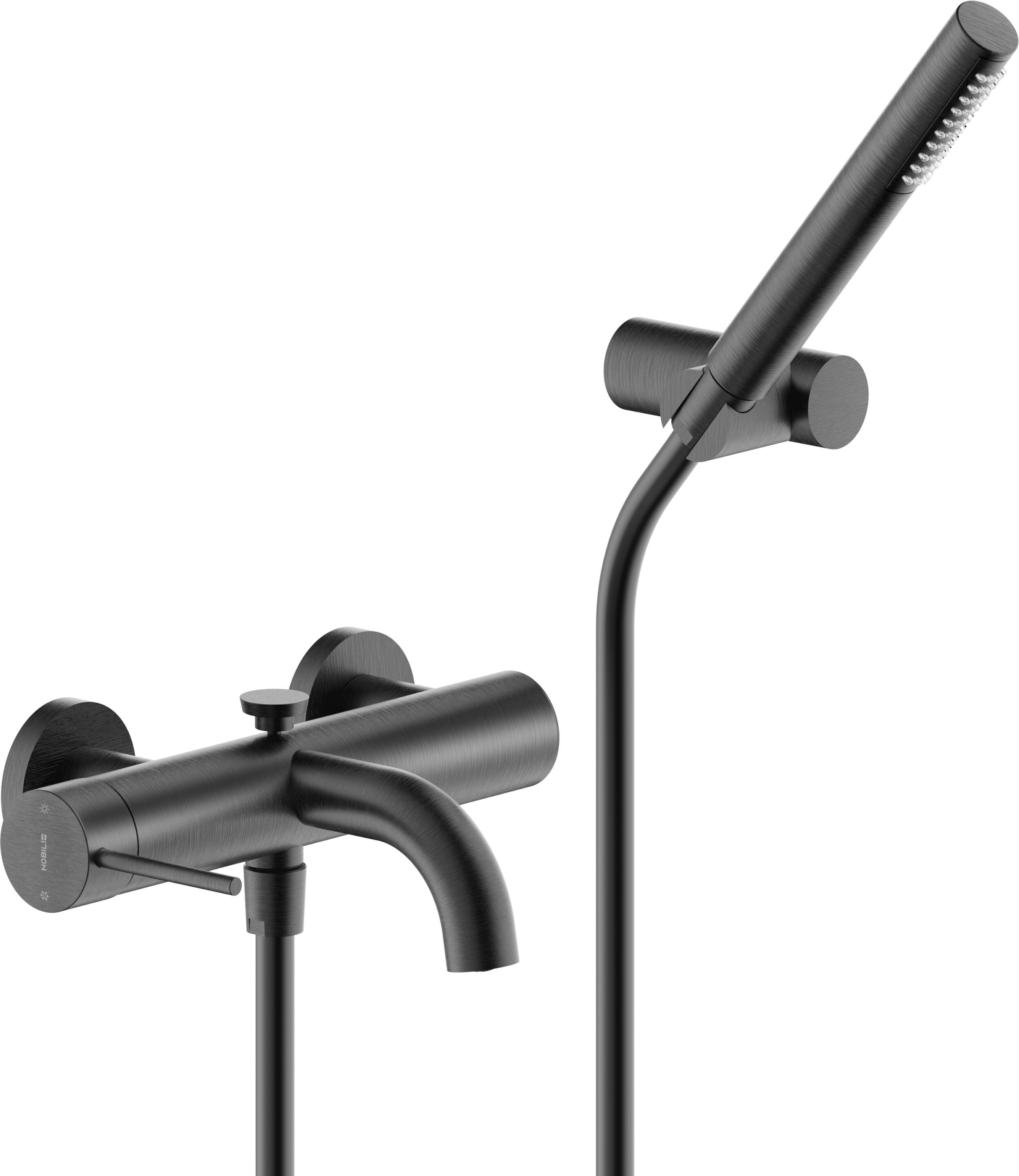 Однорычажный настенный смеситель для ванны с ручным душем Nobili Velis ARCH-00114005 - Вид №6