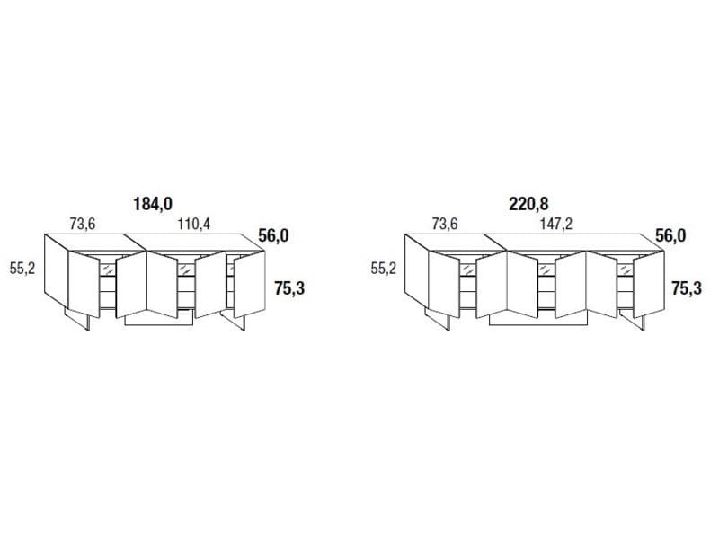 Секционный шкаф Lago 36e8 ARCH-00017557