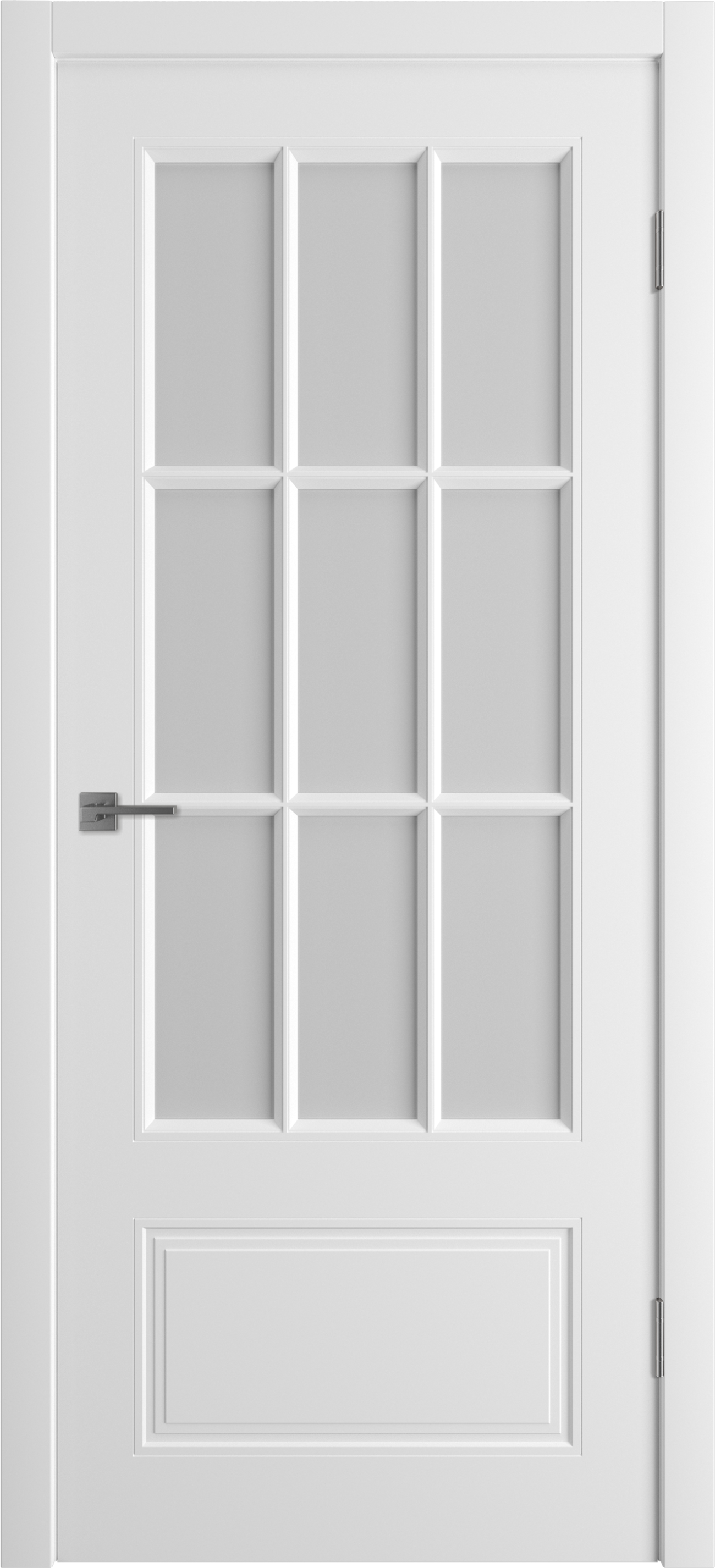 84506424 Дверь межкомнатная остекленная Эрика 80х200 см эмаль цвет белый STLM-0050794 VFD