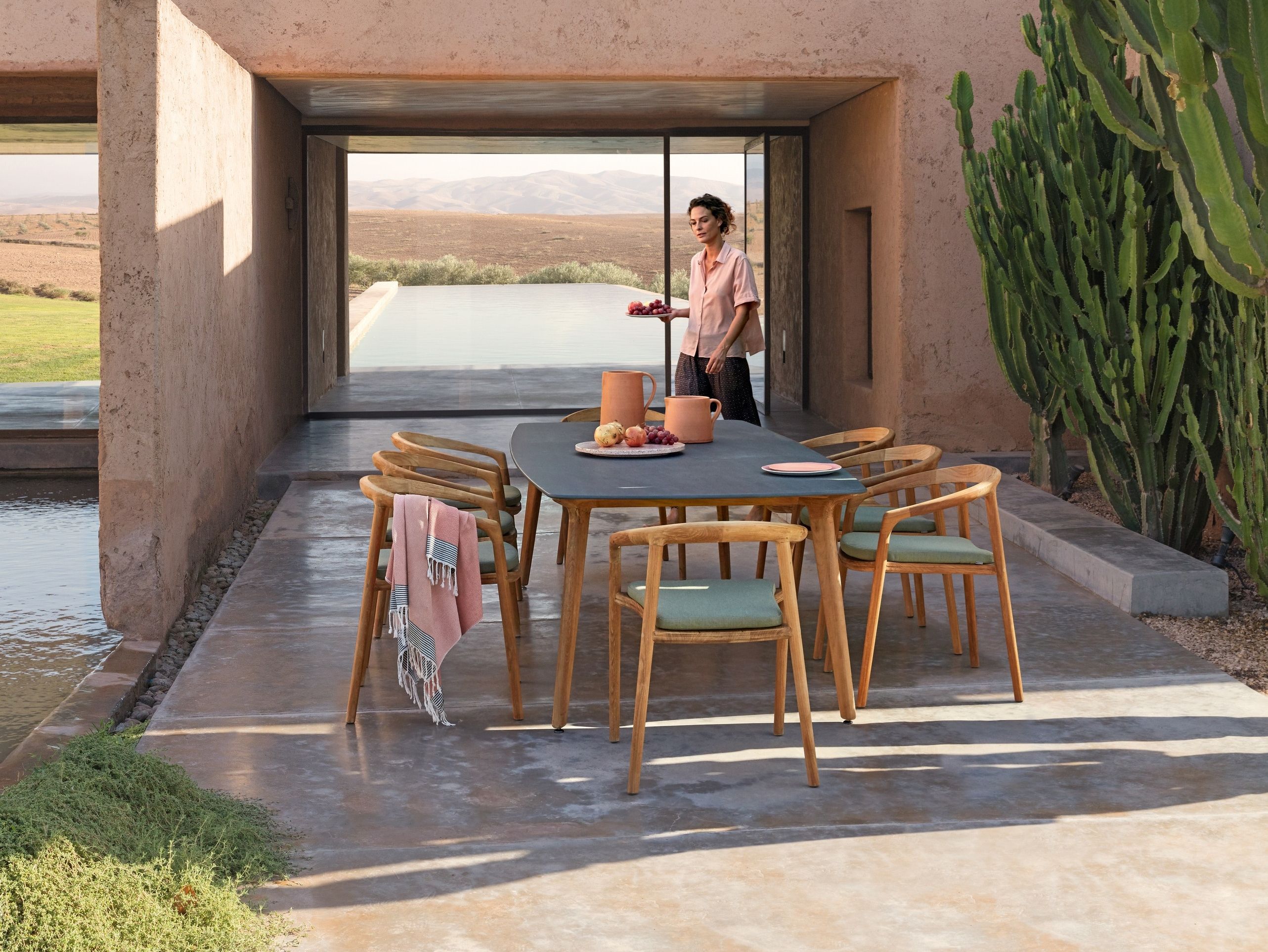 Штабелируемый стул из тикового дерева MANUTTI ARCH-00041379 - Вид №8