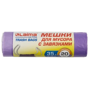 90934011 Мешки для мусора с завязками LAIMA Ultra 35 л 20 шт цвет фиолетовый STLM-1543537