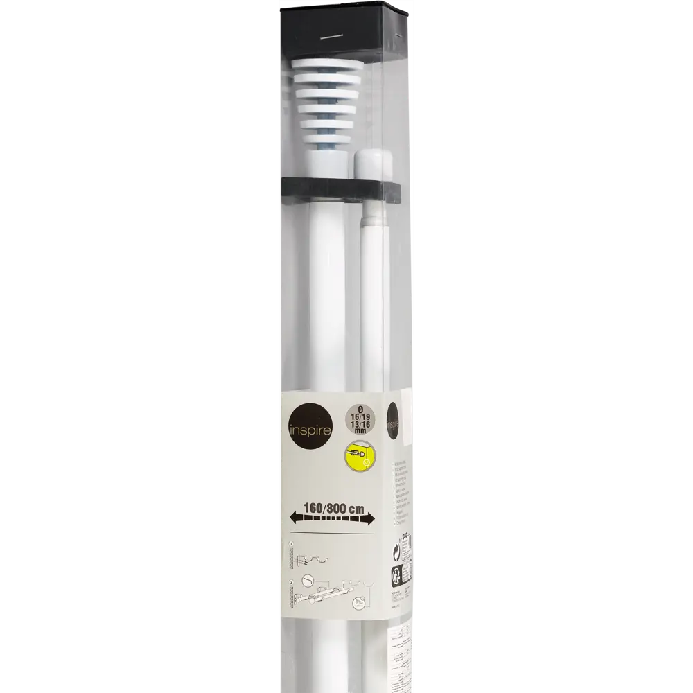 Карниз двухрядный раздвижной Inspire Трапеция 160-300 см цвет белый STLM-2121902 - Вид №2