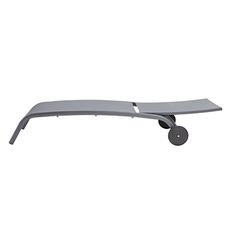 Шезлонг с колесами Naterial Lyra 207х63 см алюминий/ текстиль темно-серый STLM-2005957 - Вид №4