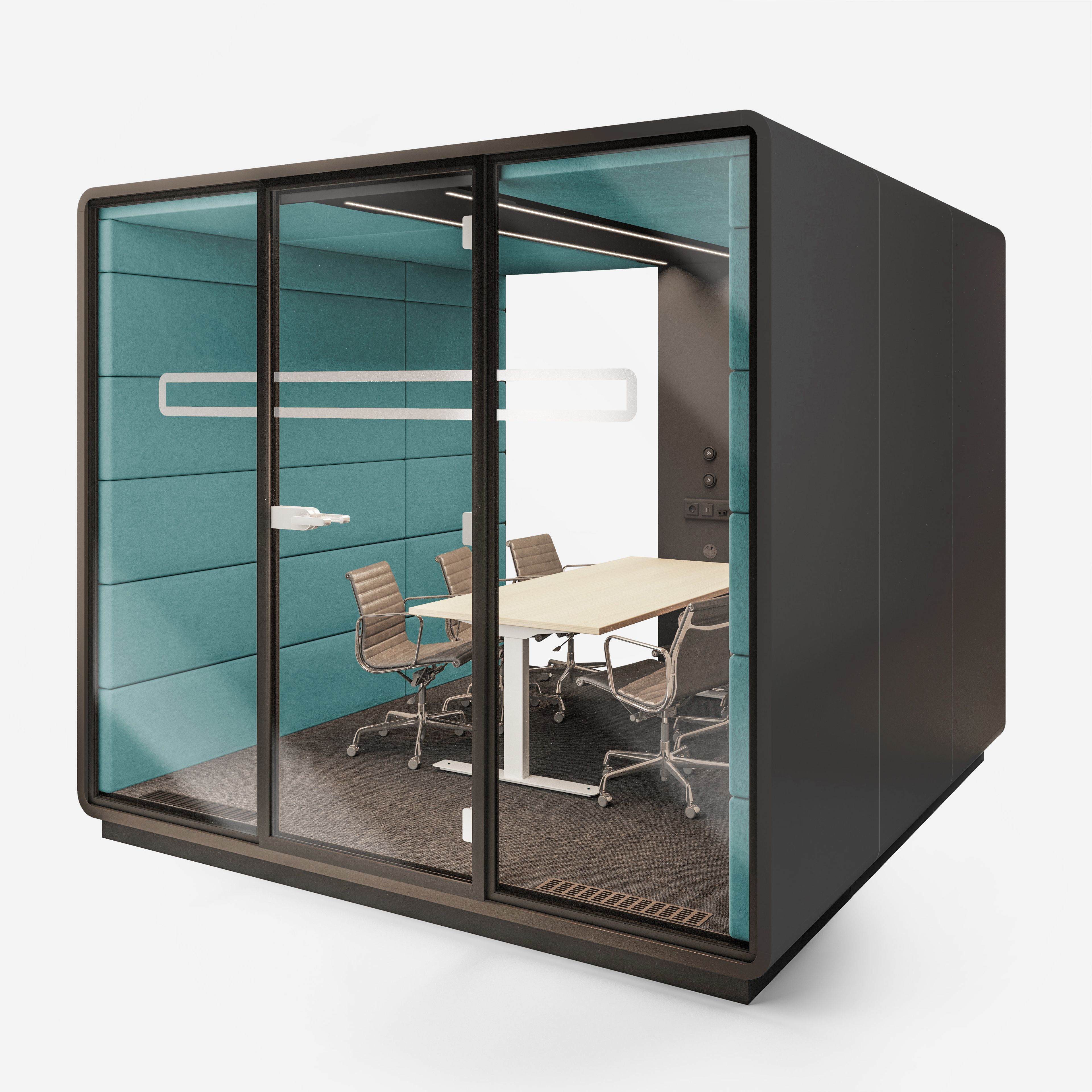 Многосторонняя акустическая офисная кабина со встроенным освещением Mikomax Smart Office Hushoffice ARCH-00059090 - Вид №42