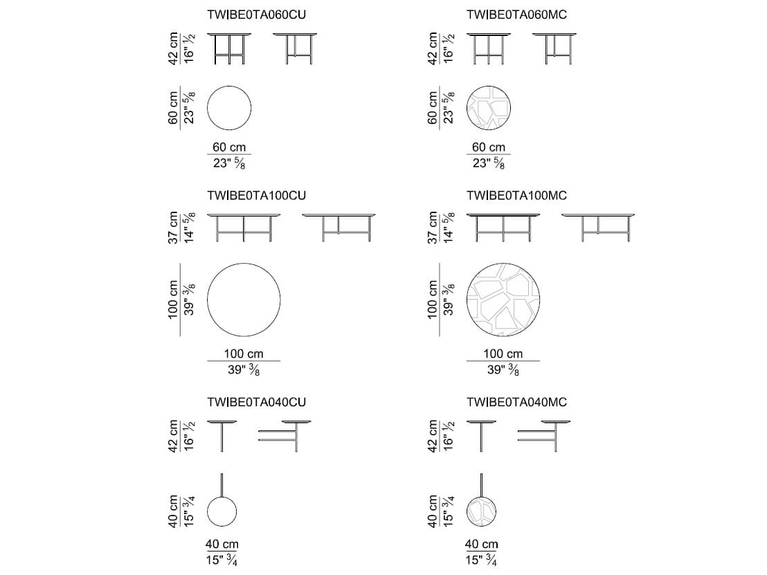 Круглый журнальный столик i 4 Mariani Twibe ARCH-00061175 - Вид №4