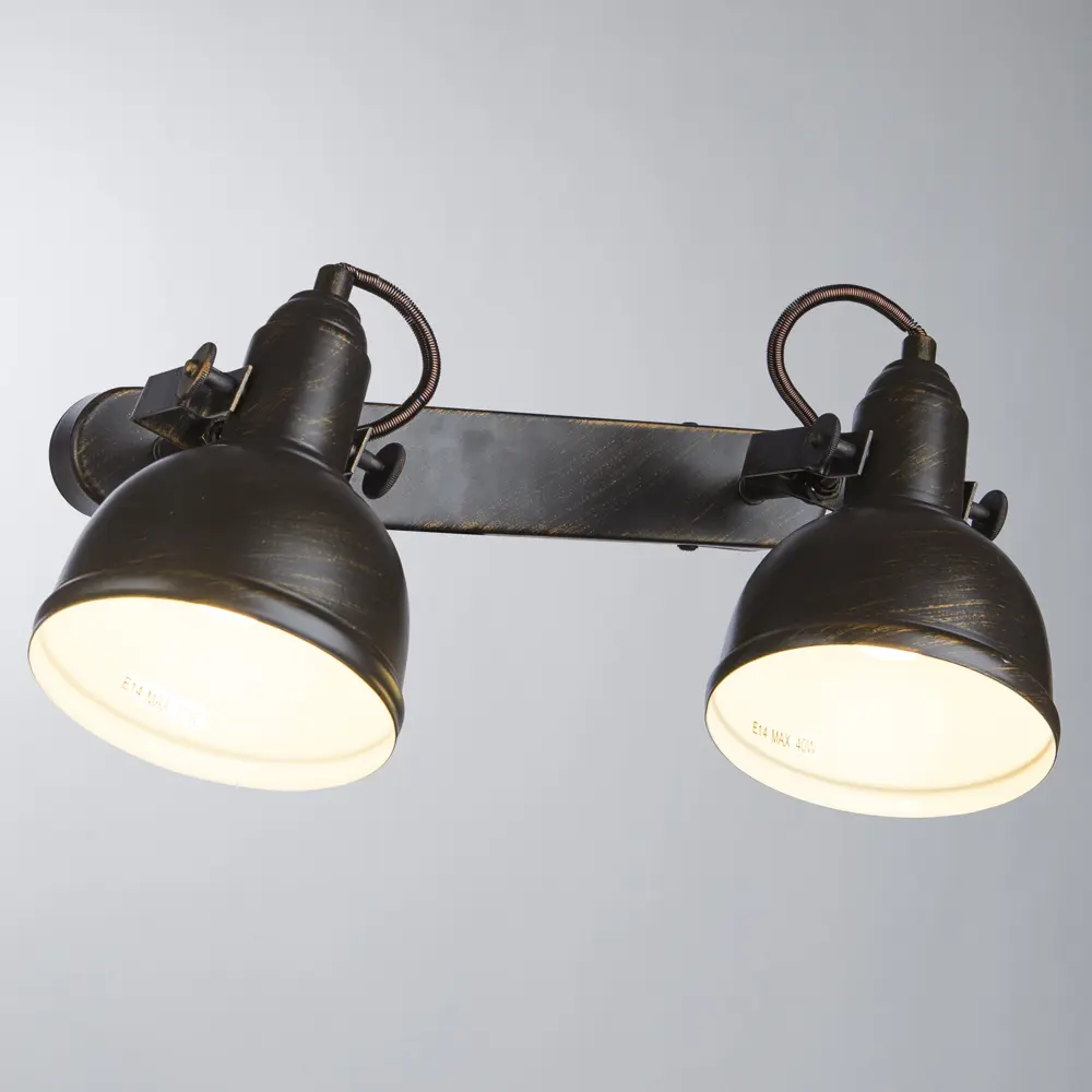 Спот Martin 2xE14x40 Вт, металл, цвет коричневый Arte Lamp STLM-2191007