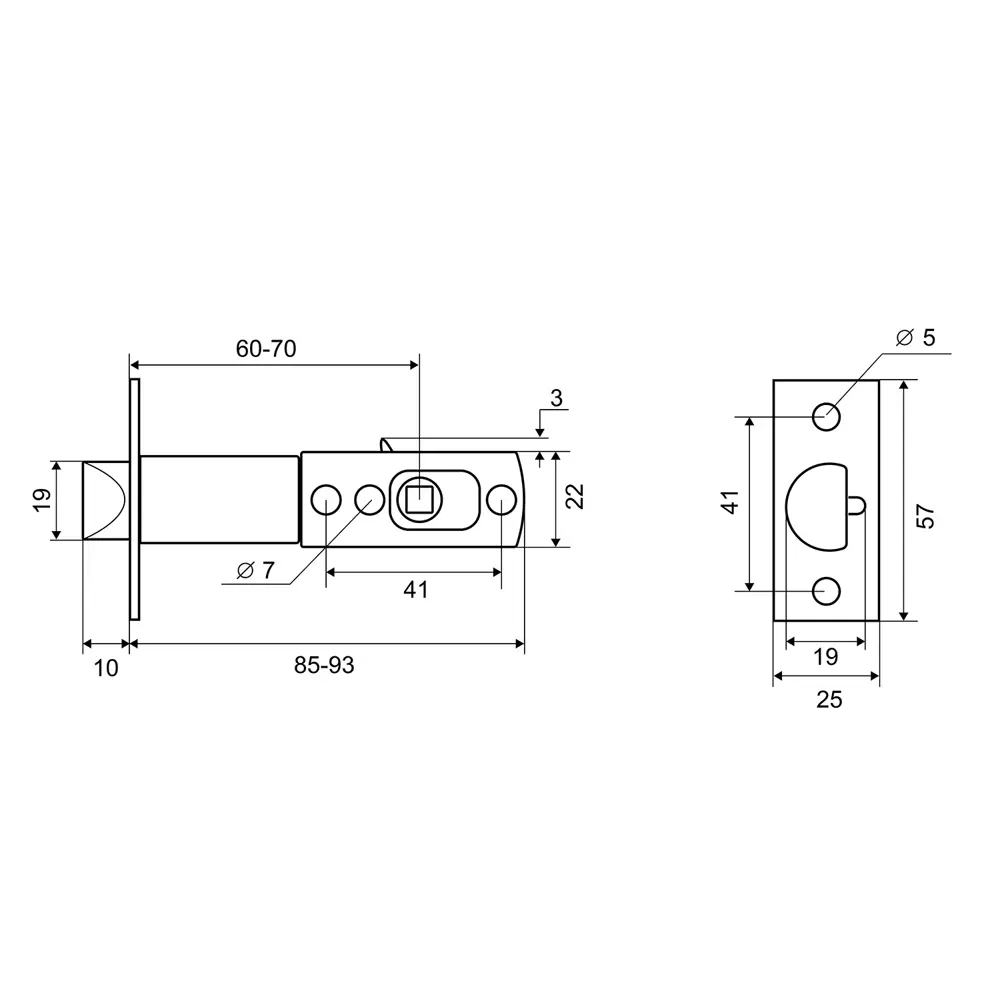 Ручка-защёлка 3502 AB BK, с фиксатором, цвет бронза ФАБРИКА ЗАМКОВ STLM-2136469 - Вид №5