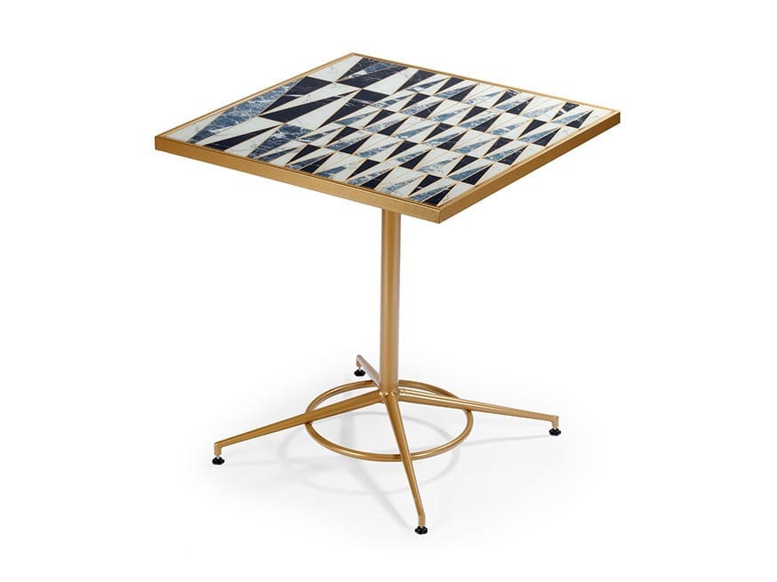 Квадратный стол из стекла и металла Mambo Unlimited Ideas PRAGA ARCH-00149242 - Вид №8