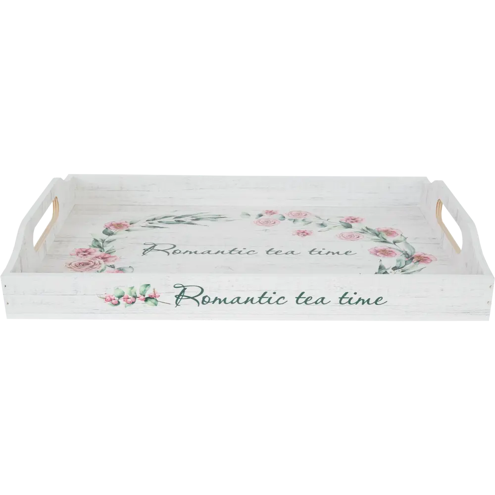 Поднос прямоугольный Розалия 41x28 см фанера цвет белый Santreyd STLM-2086703 - Вид №3