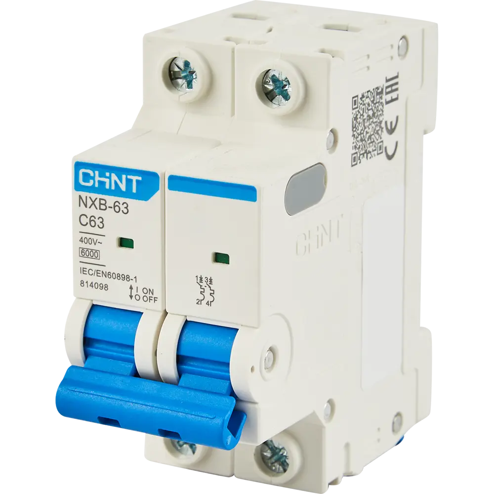 Автоматический выключатель CHINT NXB-63S 2P C63 А 6 кА STLM-2080412