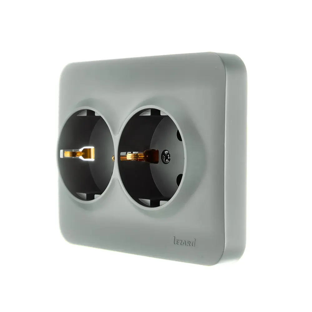 Рамка для розеток и выключателей Lezard Asti 1 пост горизонтальная цвет платина STLM-2109171 - Вид №3