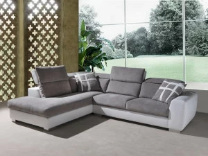 Flexstyle Угловой диван из ткани 4-х местный с подголовником