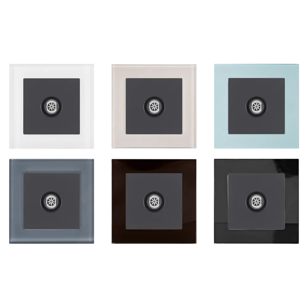 ТВ-розетка оконечная WERKEL для антенны, черная 17784104 Встраиваемые механизмы STLM-0008639 - Вид №1