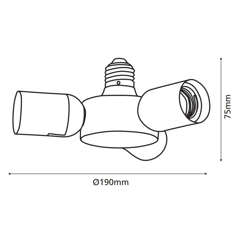 Разветвитель Eglo Rueda 3хE27х20 Вт цвет черный STLM-2062403 - Вид №7