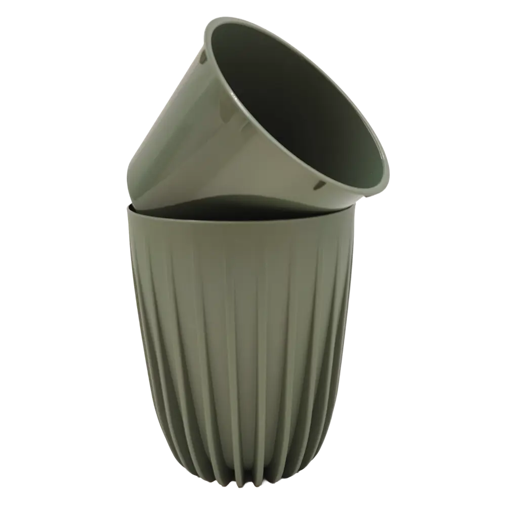 Кашпо Evergreen Design Сигма 19x19x23 см v4.4 л пластик нефрит STLM-2061238 - Вид №1