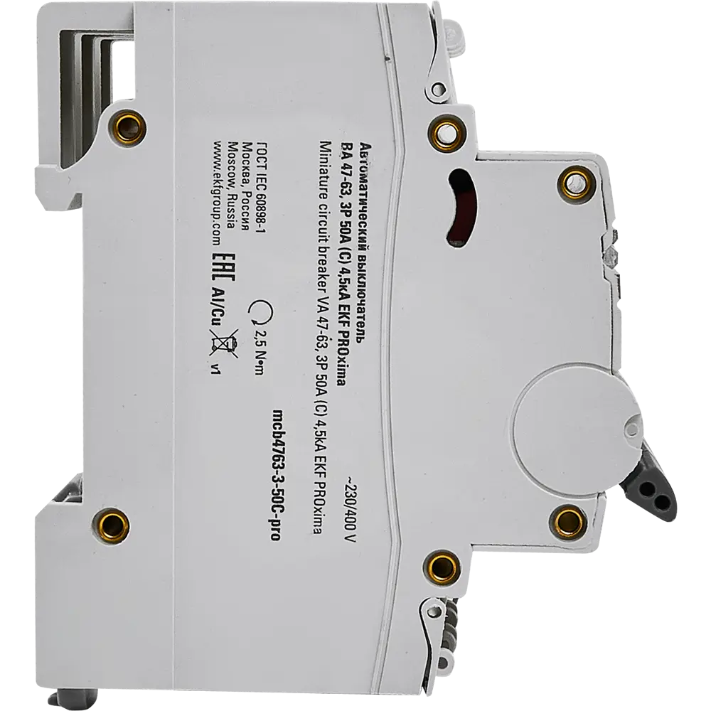 Автоматический выключатель EKF ВА47-63 3P C32 A 4.5 кА STLM-2143841 - Вид №3