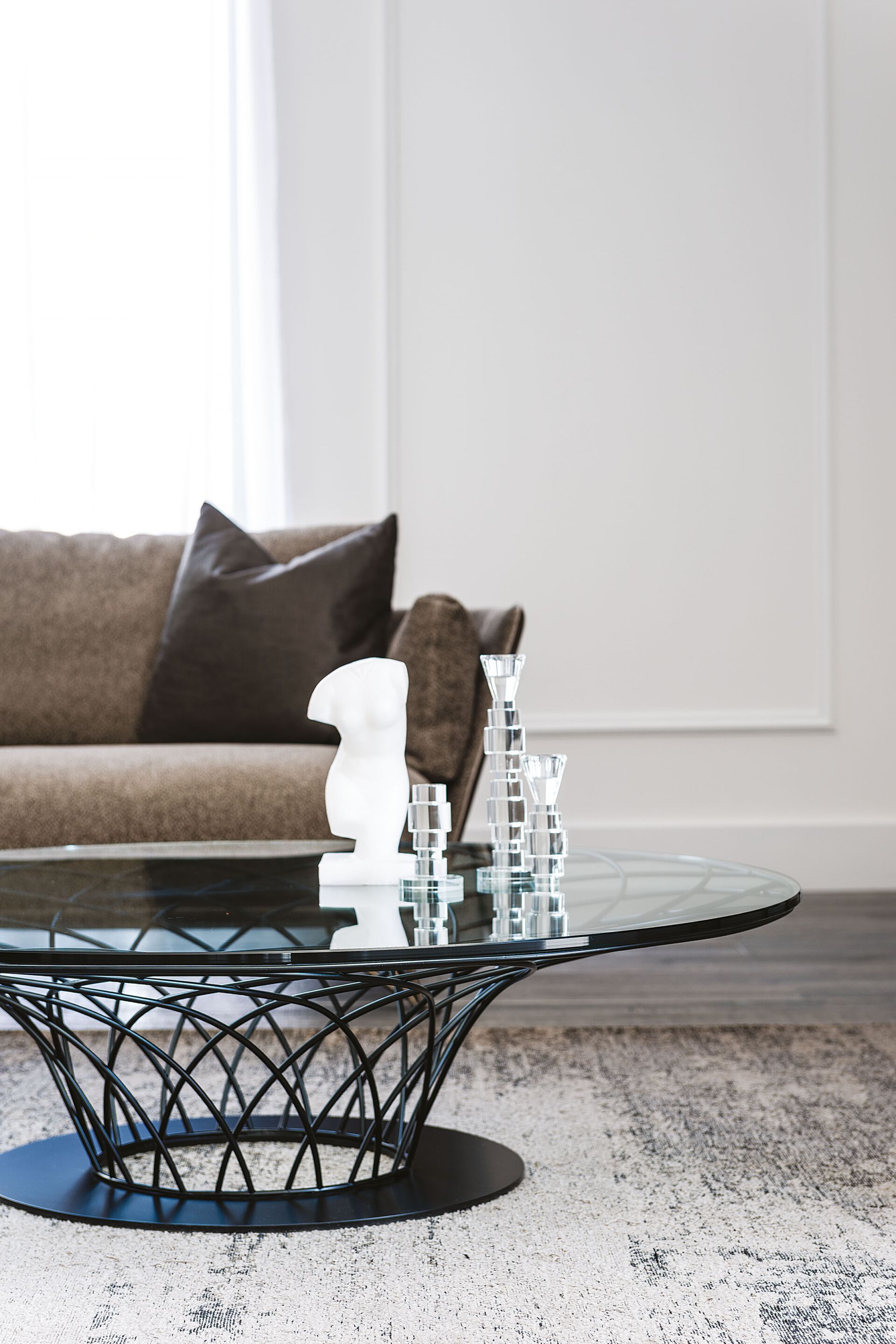 Круглый стол из стали и хрусталя Cattelan italia гнездо ARCH-00117680 - Вид №6