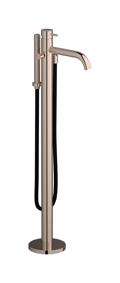 Напольный смесиель для ванны с встроенным душем. WE ARE IB mt399rs Rose Gold MilanoTorino 