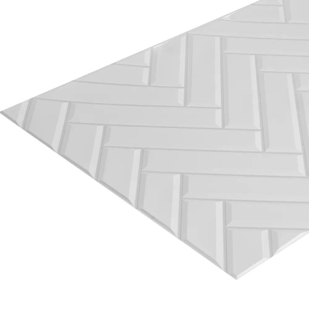Панель ПВХ листовая 960х485х3 мм Сноу 0.47 м² Santreyd STLM-2114400 - Вид №2