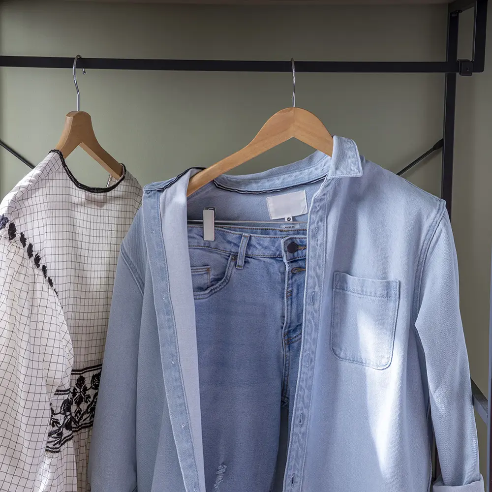 Плечики для одежды KONSENSA с зажимом 45 см дерево цвет натуральный Плечики с зажимом STLM-2181170 - Вид №7