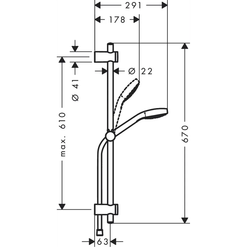 Душевая стойка MySelect S Multi 1 режим Hansgrohe Без серии STLM-2057818 - Вид №7
