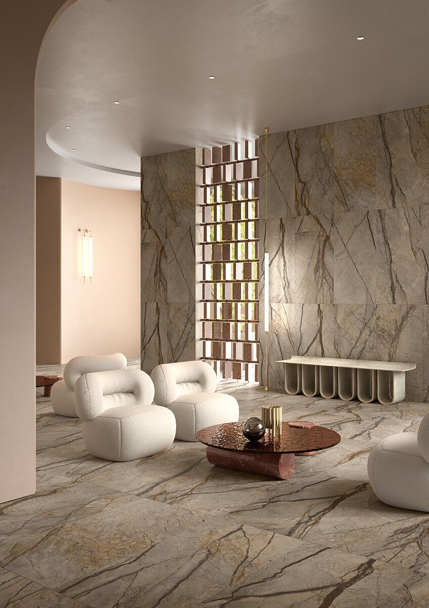 Пол / керамогранит с мраморным эффектом Revigrés ARCH-00066906 - Вид №4