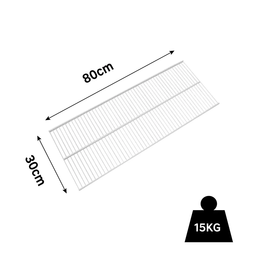 Полка сетчатая Spaceo 80x30 см нагрузка до 20 кг сталь цвет белый STLM-2041019 - Вид №3