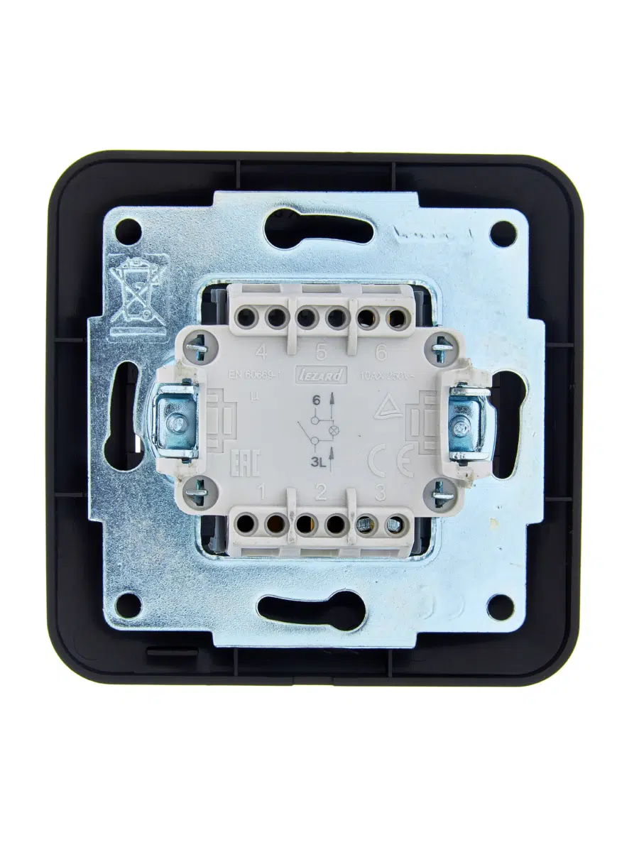 ASTI Выключатель с подсветкой чёрный бархат LEZARD 7081-4242-111 - Вид №1