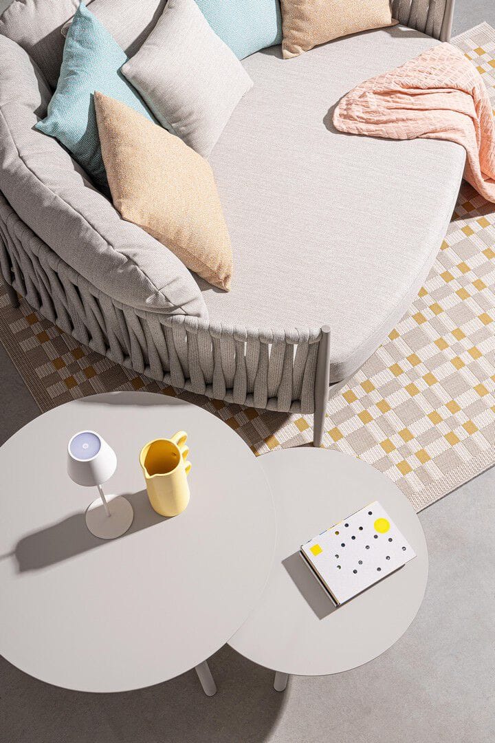 Набор из двух алюминиевых садовых столиков с порошковым покрытием BIZZOTTO AMINTA ARCH-00050432 - Вид №6