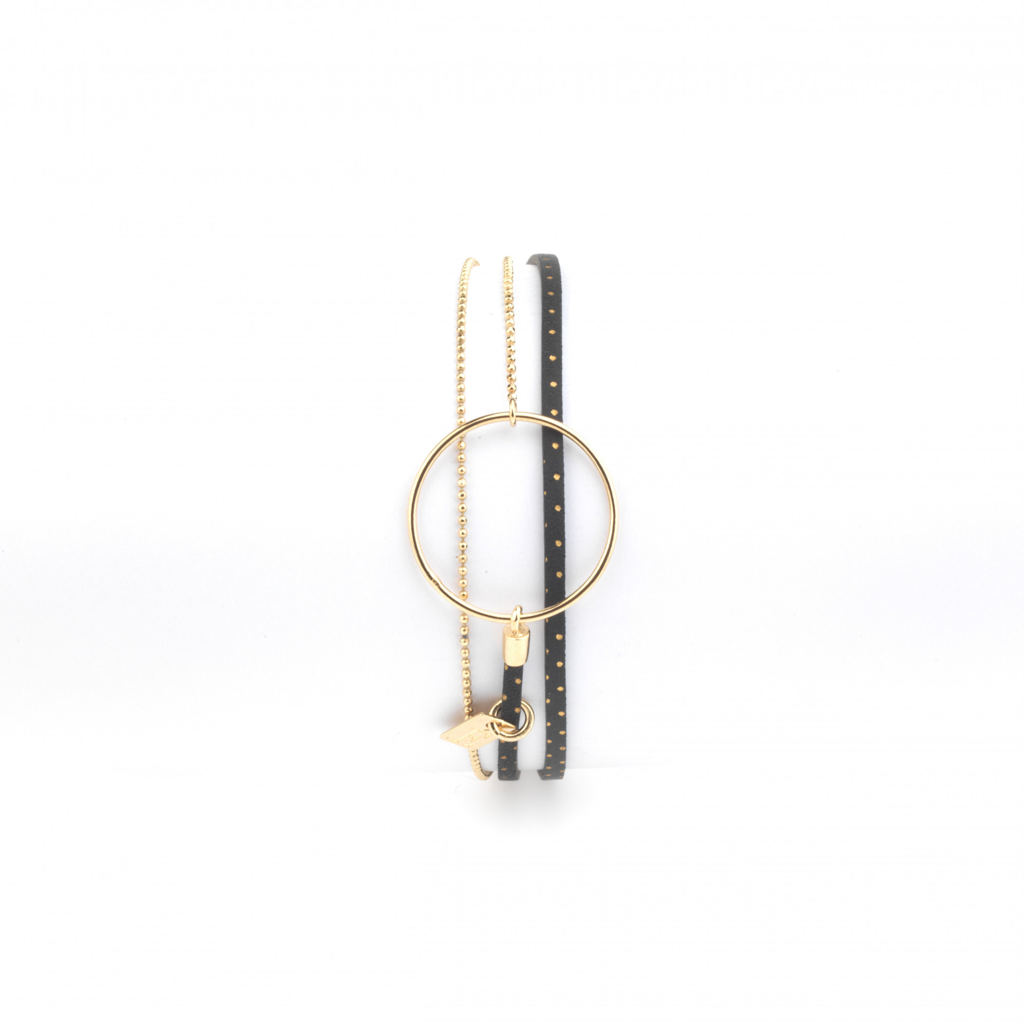 FL5 Браслет, кожа, латунь, позолота Flowersforzoe Santreyd 