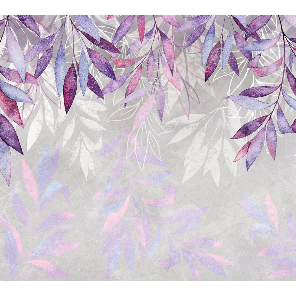 Фотообои Пурпурные листья флизелиновые 300x270 см L13-512 FBRUSH 3D FLIZART STLM-2140360